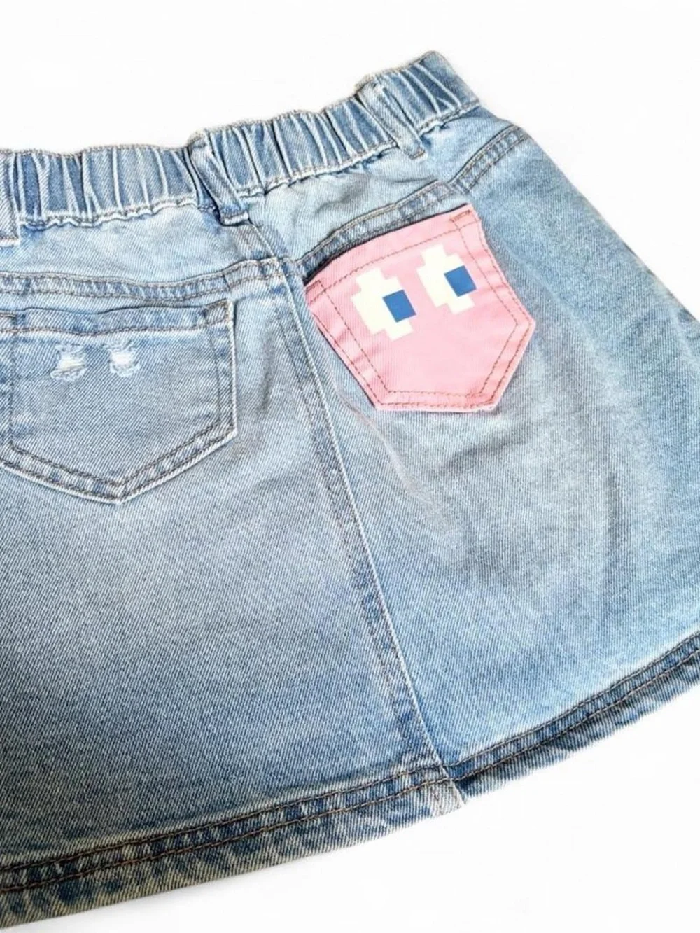 Justice Girls' Denim PAC Man Skort 7/8